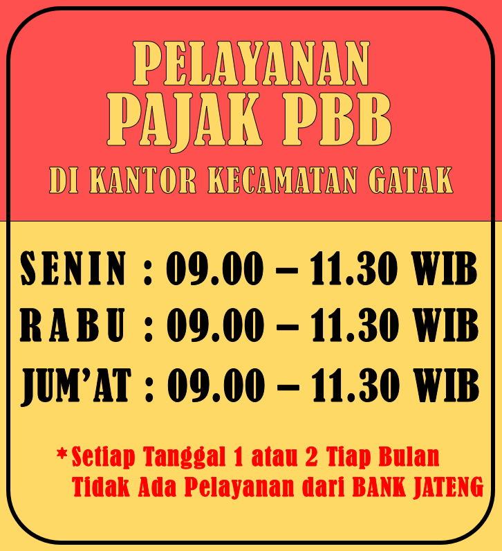 JADWAL PEMBAYARAN PBB